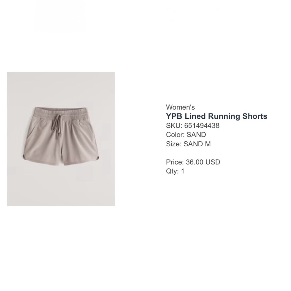 abercrombie Women's YPB Lined Running Shorts